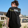 #NT-NU017# Embroidered trendy brand short-sleeved T-shirt, American retro loose half-sleeve