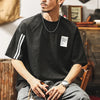 #CO8000-9019-ST# American vintage wine red ice silk cool T-shirt