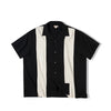 #MD-FXTWW2201280# American retro black and white stitching Hawaiian shirt