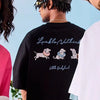 #NT-NU100# Dog and Dachshund Embroidered short-sleeved Couple T-shirts