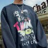 #NT-EK120# Trendy American Graffiti round-neck hoodie