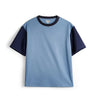 #MD-TH2501010#美式復古拼色T恤