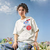 #NT-NU264#美式潮牌小狗刺繡短袖T恤