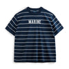 #MD-TH2401823# American retro contrast striped letter print short sleeve sailor shirt T-shirt