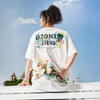 #NT-NU420#WAIKO Trendy Hawaiian Embroidered Letter T-Shirt