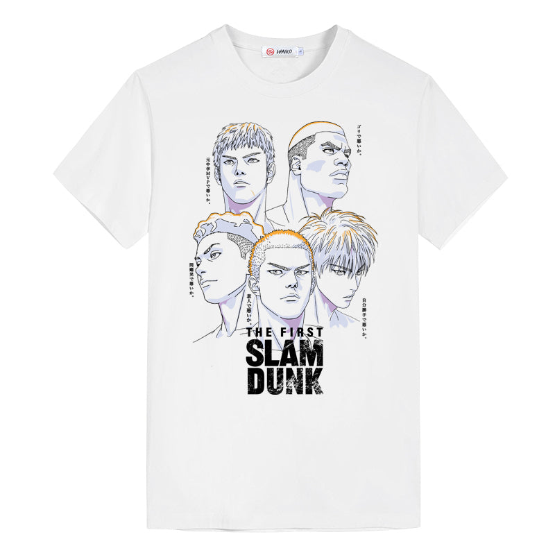 SLAM DUNK　tシャツ Amazon.co.jp: SUQ スラムダンクTシャツ 半袖 綿100% 黒生地 The